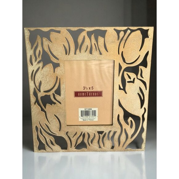 Gold Metal Tulip Pattern Picture Frame 3.5 X 5 HomeTrends - Picture 4 of 6